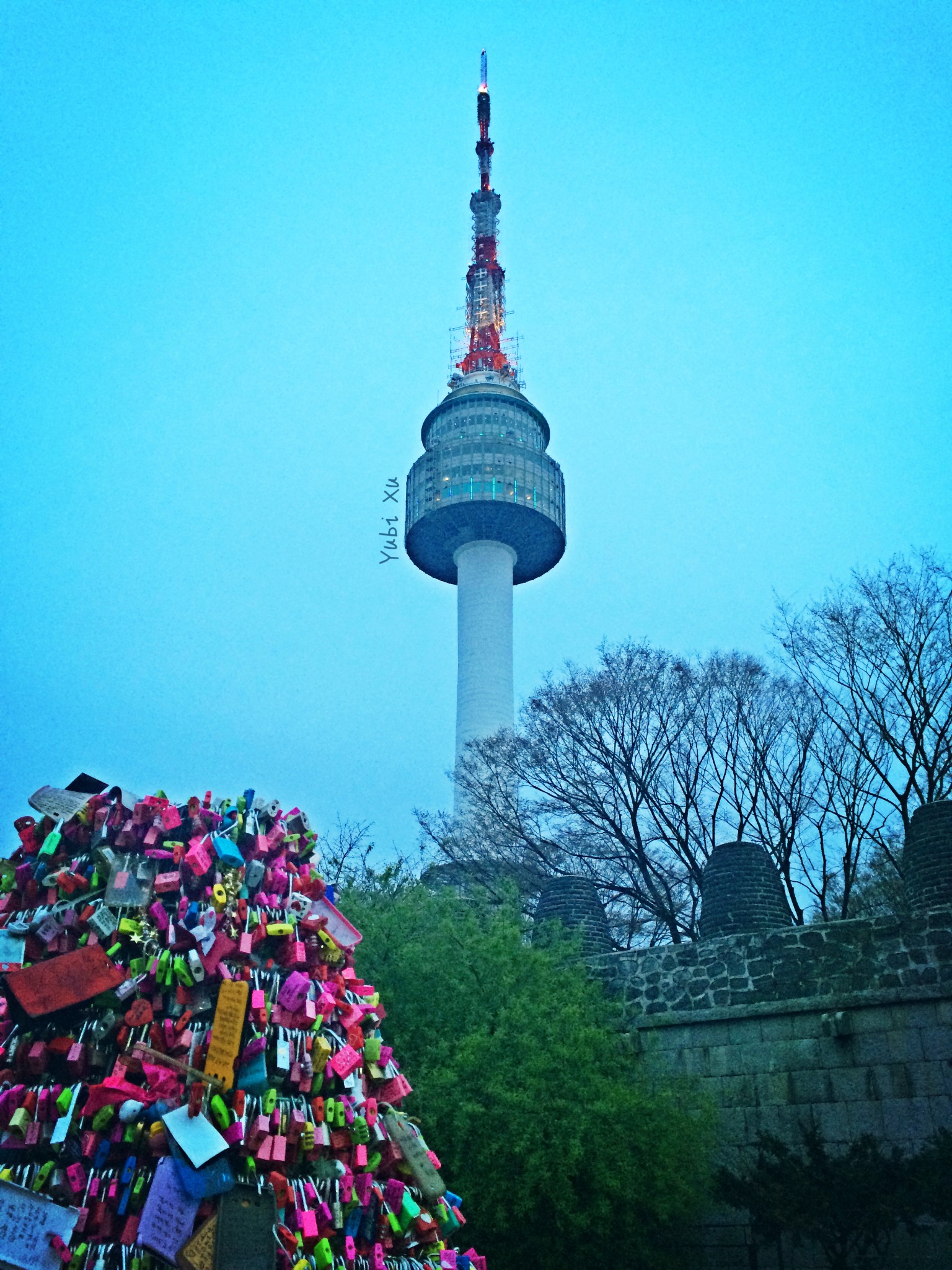 首尔塔简笔画卡通画-千图网